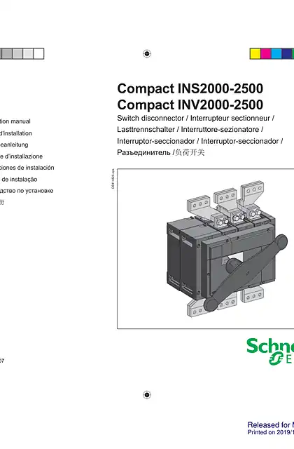 schneider施耐德ComPact INS_INV 2000-2500 leaflet
